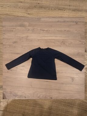 Navy Blue Boys Summer Rashguard Swim Long Sleeved Shirt Size 5